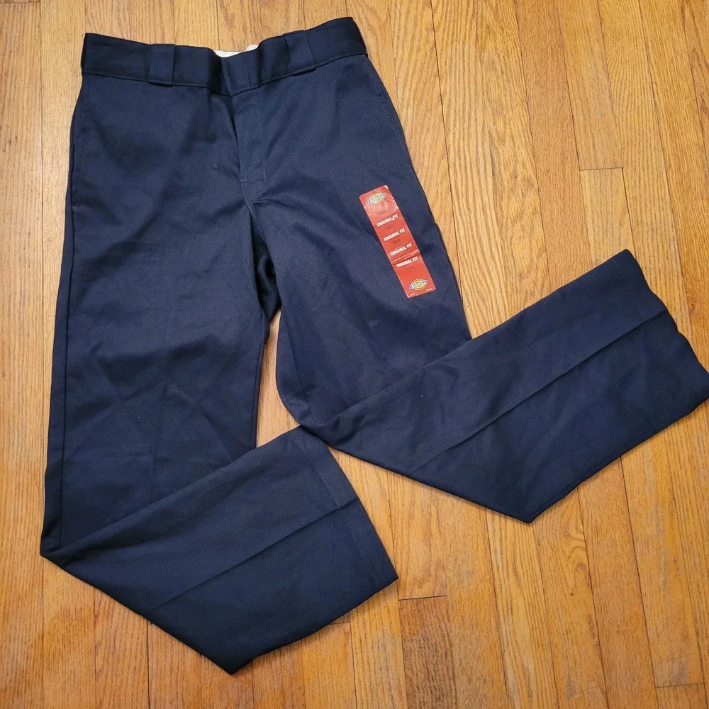 Dickies 30x30 Work Pants Navy Blue Flex Original Fit 874 Construction Utility